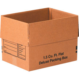 Box Packaging Inc 161212DPB Deluxe Cardboard Corrugated Boxes, 16"L x 12"W x 12"H, Kraft image.