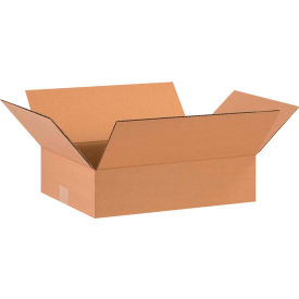 Global Industrial B68728 Global Industrial™ Flat Cardboard Corrugated Boxes, 16"L x 12"W x 4"H, Kraft image.