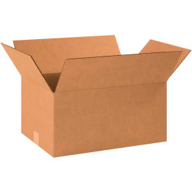 Global Industrial B39722 Global Industrial™ Cardboard Corrugated Boxes, 18-1/2"L x 12-1/2"W x 9"H, Kraft image.