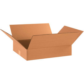 Global Industrial B68763 Global Industrial™ Flat Cardboard Corrugated Boxes, 18"L x 14"W x 4"H, Kraft image.