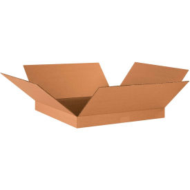 Global Industrial B2205593 Global Industrial™ Flat Cardboard Corrugated Boxes, 18"L x 18"W x 2"H, Kraft image.