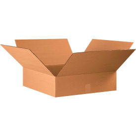 Global Industrial B2205592 Global Industrial™ Flat Cardboard Corrugated Boxes, 18"L x 18"W x 5"H, Kraft image.