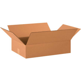 Global Industrial™ Flat Cardboard Corrugated Boxes 20""L x 14""W x 4""H Kraft