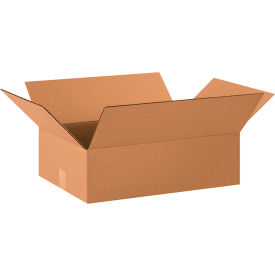 Global Industrial™ Flat Cardboard Corrugated Boxes 20""L x 14""W x 6""H Kraft