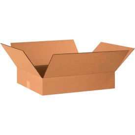 Global Industrial™ Flat Cardboard Corrugated Boxes 20""L x 16""W x 4""H Kraft