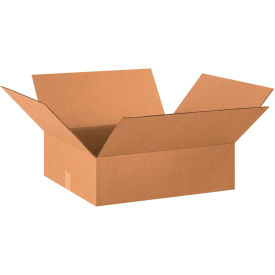 Global Industrial™ Flat Cardboard Corrugated Boxes 20""L x 18""W x 4""H Kraft