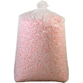 Global Industrial B0107410 Global Industrial™ Anti Static Loose Fill Packing Peanuts 20ft Bag, Pink image.