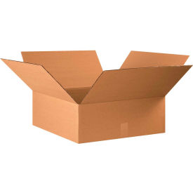 Global Industrial™ Flat Cardboard Corrugated Boxes 22""L x 22""W x 8""H Kraft