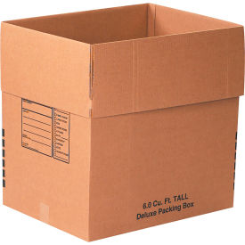 Deluxe Cardboard Corrugated Boxes, 24"L x 18"W x 24"H, Kraft view 2