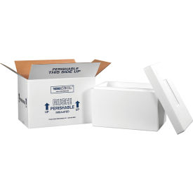 Box Packaging Inc 246C Foam Insulated Shipping Kit, 17"L x 10"W x 10-1/2"H, White image.