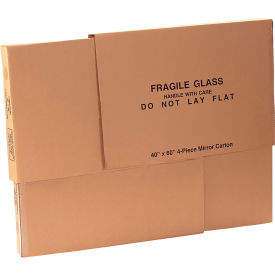 Box Packaging Inc 40604PCMC Mirrors Boxes, 40"L x 3-1/2"W x 60"H, Kraft image.