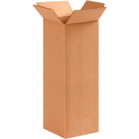Global Industrial™ Tall Cardboard Corrugated Boxes 4""L x 4""W x 10""H Kraft