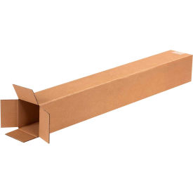 Global Industrial B39513 Global Industrial™ Tall Cardboard Corrugated Boxes, 4"L x 4"W x 30"H, Kraft image.