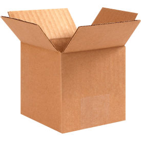 Global Industrial B68561 Global Industrial™ Cube Cardboard Corrugated Boxes, 4"L x 4"W x 4"H, Kraft image.