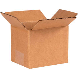 Global Industrial B39515 Global Industrial™ Cardboard Corrugated Boxes, 5"L x 4"W x 4"H, Kraft image.