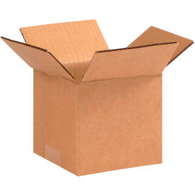 Global Industrial B39541 Global Industrial™ Cardboard Corrugated Boxes, 5"L x 5"W x 4"H, Kraft image.