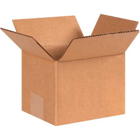 Global Industrial B393670 Global Industrial™ Cardboard Corrugated Boxes, 6"L x 5"W x 4"H, Kraft image.