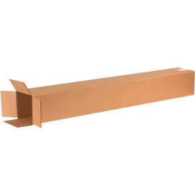 Global Industrial B68577 Global Industrial™ Tall Cardboard Corrugated Boxes, 6"L x 6"W x 48"H, Kraft image.