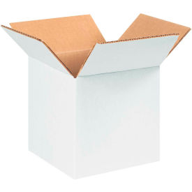 Global Industrial B1638497 Global Industrial™ Cardboard Corrugated Boxes, 7"L x 7"W x 7"H, White image.