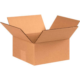 Global Industrial B68589 Global Industrial™ Flat Cardboard Corrugated Boxes, 8"L x 8"W x 4"H, Kraft image.