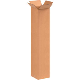 Global Industrial B39522 Global Industrial™ Tall Cardboard Corrugated Boxes, 8"L x 8"W x 40"H, Kraft image.