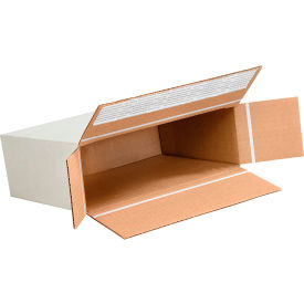 Global Industrial B396991 Global Industrial™ Self Seal Side Loading Cardboard Corr. Boxes, 9-1/4"L x 3"W x 6-3/4"H White image.