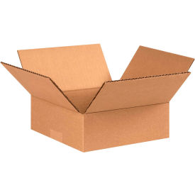 Global Industrial B2206049 Global Industrial™ Flat Cardboard Corrugated Boxes, 9"L x 9"W x 3"H, Kraft image.