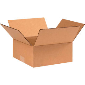 Global Industrial™ Flat Cardboard Corrugated Boxes 9""L x 9""W x 4""H Kraft