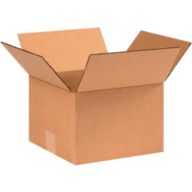 Global Industrial B68606 Global Industrial™ Cardboard Corrugated Boxes, 9"L x 9"W x 6"H, Kraft image.