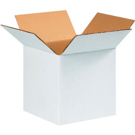 Global Industrial B1878739 Global Industrial™ Cardboard Corrugated Boxes, 9"L x 9"W x 9"H, White image.