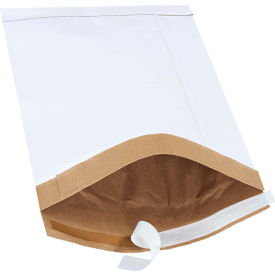 Global Industrial B40409 Global Industrial™ Self Seal Padded Mailers, #4, 9-1/2"W x 14-1/2"L, White, 25/Pack image.
