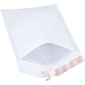 Box Packaging Inc B854WSS Self Seal Bubble Mailers, #1, 7-1/4"W x 12"L, White, 100/Pack image.