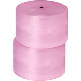 Global Industrial B1645739 Global Industrial™ Perforated Anti Static Bubble Roll, 24"W x 250L x 1/2" Bubble, Pink, 2/Pk image.