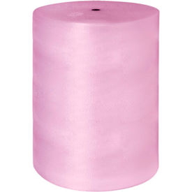 Box Packaging Inc BW31648ASP Perforated Anti Static Bubble Roll, 48"W x 750L x 3/16" Bubble, Pink, 1 Roll image.