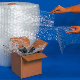 Box Packaging Inc BWUP12S12P Perforated Bubble Roll, 12"W x 125L x 1/2" Bubble, Clear, 4/Pack image.