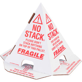 No Stack® Printed Pallet Cones White/Red 50/Pack 