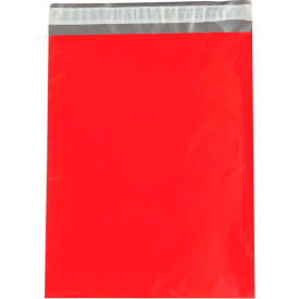 Global Industrial B1878547 Global Industrial™ Colored Poly Mailers, 14-1/2"W x 19"L, 2.5 Mil, Red, 100/Pack image.