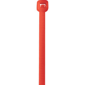 11" Nylon Cable Ties, 50 lbs, Fluorescent Red, 1,000/Pack view 2