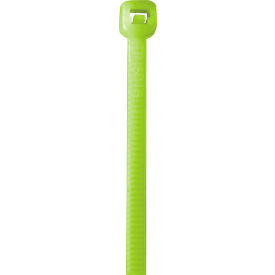 14" Nylon Cable Ties 50 lbs Fluorescent Green 1000/Pack 