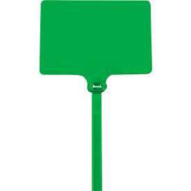 6" Identification Cable Ties, 120 Lbs, Green, 100/Pack view 2