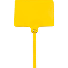 6" Identification Cable Ties, 120 Lbs, Yellow, 100/Pack view 2