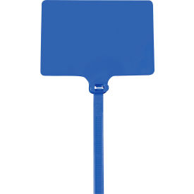 6" Identification Cable Ties, 120 Lbs, Blue view 2