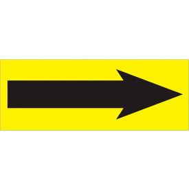Paper Labels with "Arrow" Print, 4"L x 1-1/2"W, Fluorescent Yellow, Roll of 500 view 2