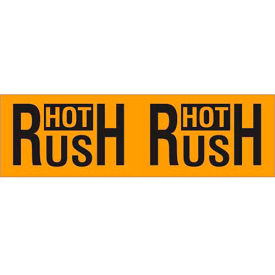 Hot Rush"" Pallet Corner Labels 3""L x 10""W Fluorescent Orange Roll of 500