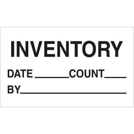 Labels with "Inventory - Date - Count - By" Print, 3"L x 5"W, Roll of 500 view 2