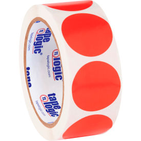 1-1/2"Dia. Circle Blank Inventory Labels Fluorescent Red Roll of 500 