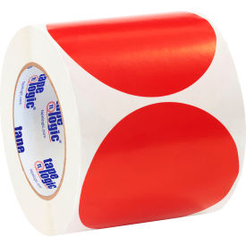 4"Dia. Circle Blank Inventory Labels Red Roll of 500 