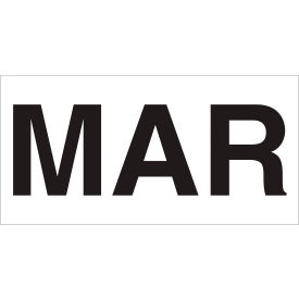 Months of the Year Labels with "MAR" Print, 3"L x 6"W, White, Roll of 500 view 2