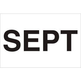 Paper Labels with "Sept" Print, 3"L x 2"W, "L, White, Roll of 500 view 2