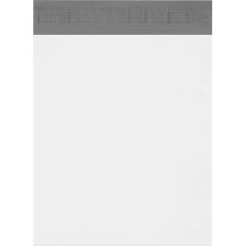 Global Industrial B1878696 Global Industrial™ Expansion Poly Mailers, 11"W x 13"L x 4"D, 2.5 Mil, White, 100/Pack image.